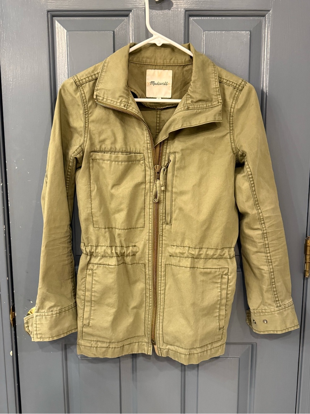 Madewell women’s Fleet Jacket in Olive Green size:xs